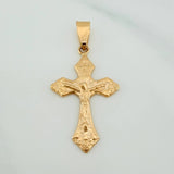 Dije Cruz Cristo 2.4gr / 1 1/2 in / Oro Amarillo 18K %