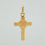 Dije Cruz Cristo San Benito 0.95gr / 1 in / Oro Amarillo 18K %