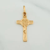 Dije Cruz Cristo San Benito 0.95gr / 1 in / Oro Amarillo 18K %