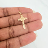 Dije Cruz Cristo San Benito 0.95gr / 1 in / Oro Amarillo 18K %