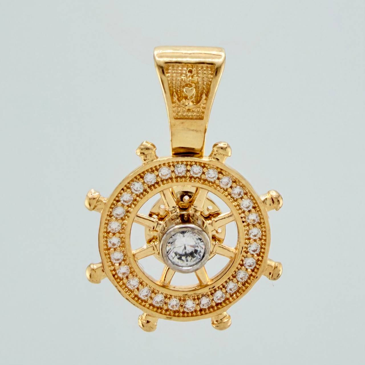 Dije Timon 3gr / 1 in / Dos Oros Amarillo Blanco 18K %