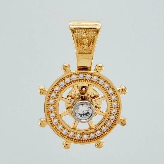 Dije Timon 3gr / 1 in / Dos Oros Amarillo Blanco 18K %