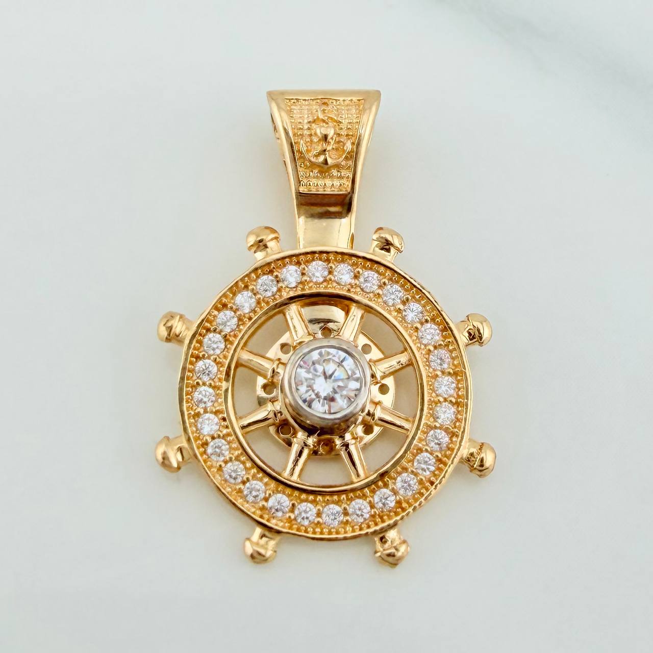 Dije Timon 3gr / 1 in / Dos Oros Amarillo Blanco 18K %