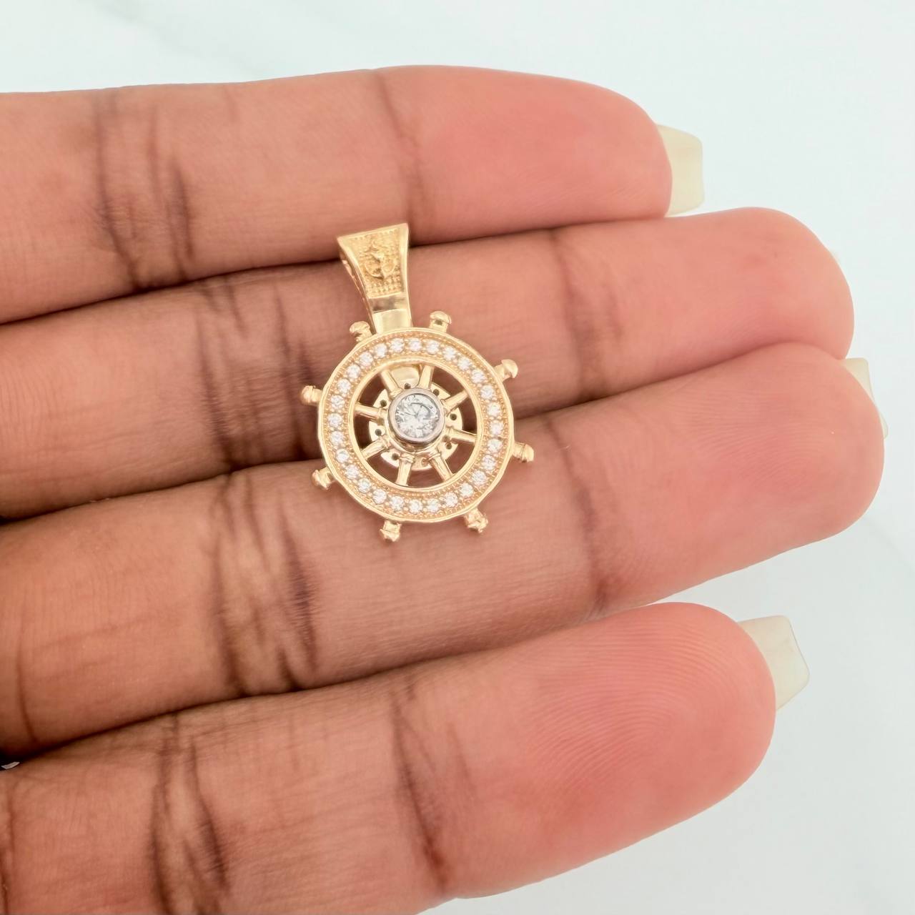 Dije Timon 3gr / 1 in / Dos Oros Amarillo Blanco 18K %