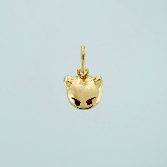 Dije Emoji Diablo 1.15gr / 1/2 in / Oro Amarillo 18K %
