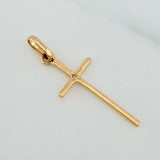 Dije Cruz 0.8gr / 1 1/2 in / Oro Amarillo 18K &