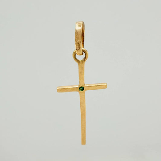 Dije Cruz 0.65gr / 1 1/4 in / Oro Amarillo 18K %