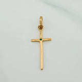 Dije Cruz 0.65gr / 1 1/4 in / Oro Amarillo 18K &