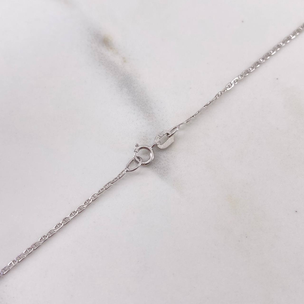 Flat Mariner Chain 1.5gr / 50cm / 1.1mm White Gold +3 18K &