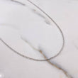 Cadena Escalera 1.55gr / 50cm / 1.1mm Oro Blanco +3 18K