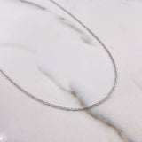 Flat Mariner Chain 1.5gr / 50cm / 1.1mm White Gold +3 18K &