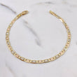 Flat Mariner Bracelet Flat 4.2gr / 19.7cm / 3mm Diamond Cut Three Golds +3 18K &