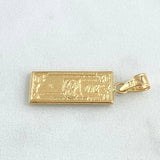 Dije Dólar 1.45gr / 3cm / Mate - Cargador Lateral Liso Oro Amarillo 18K