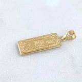 Dije Dólar 1.45gr / 3cm / Mate - Cargador Lateral Liso Oro Amarillo 18K