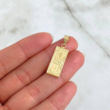 Dije Dólar 1.45gr / 3cm / Mate - Cargador Lateral Liso Oro Amarillo 18K