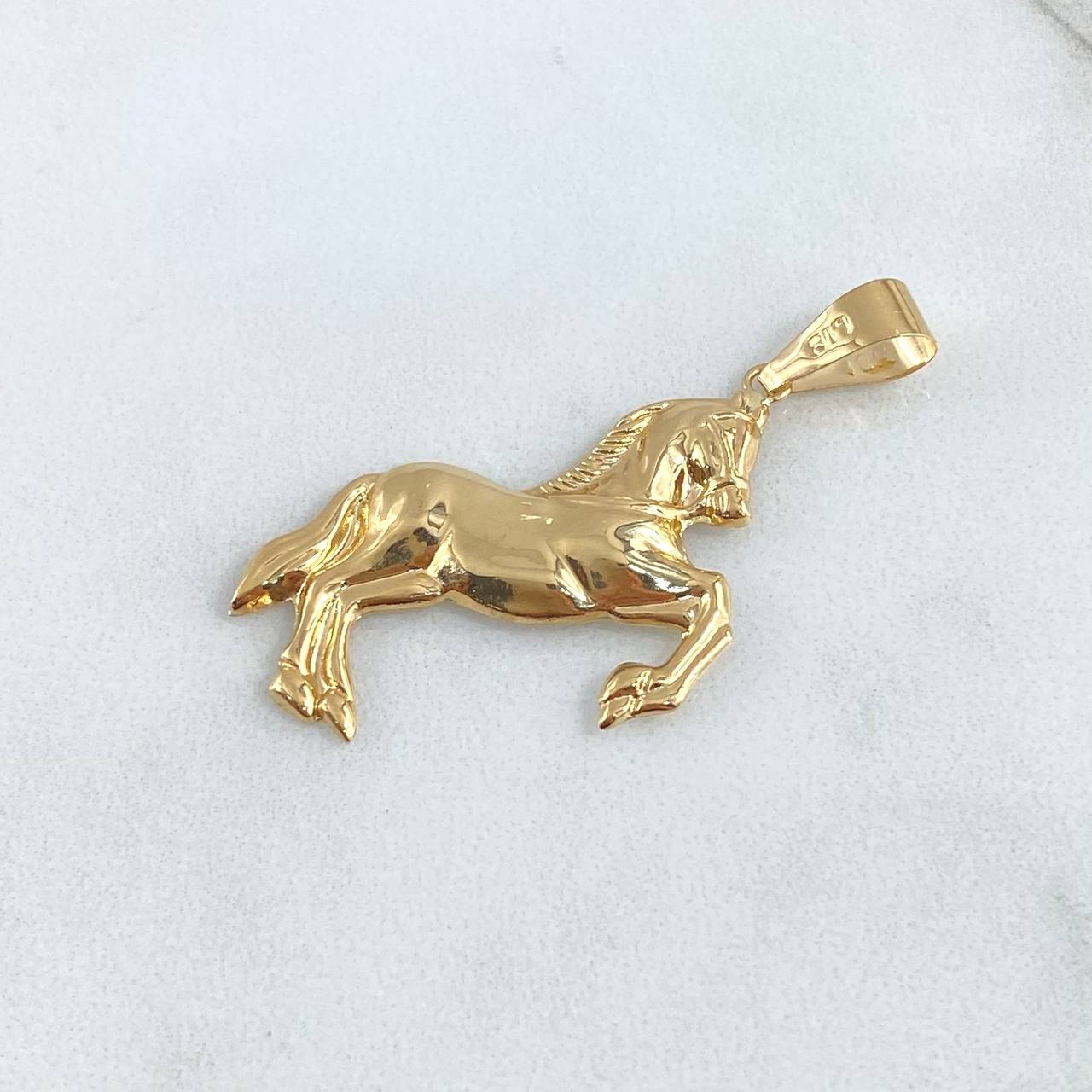 Pendant Horse 2gr / 4cm / 18K Yellow Gold Stamped