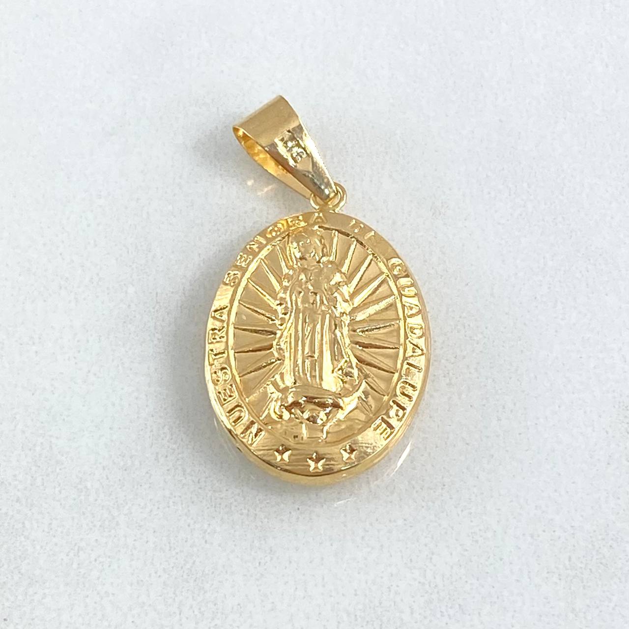 Pendant Virgin Guadalupe 2gr / 3.2cm / Smooth Stamped 18K Yellow Gold ©