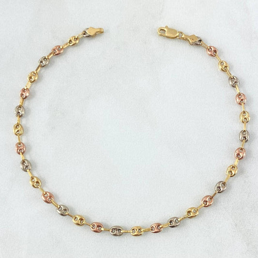 Bracelet GC 2.1gr / 6 1/2 in / Three Golds 18K *