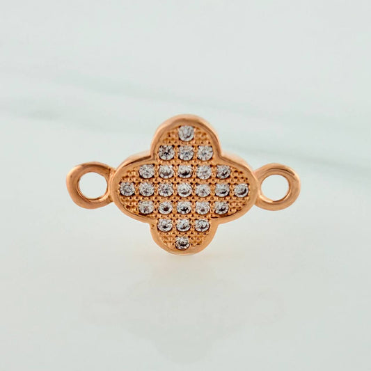 Charm Clover 0.9gr / 1/2 in / 18K Rose Gold &