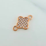 Charm Clover 0.9gr / 1/2 in / 18K Rose Gold &