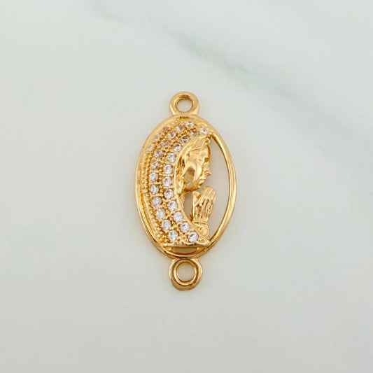 Charm Virgin Mary 1.1gr / 3/4 in / 18K Yellow Gold &
