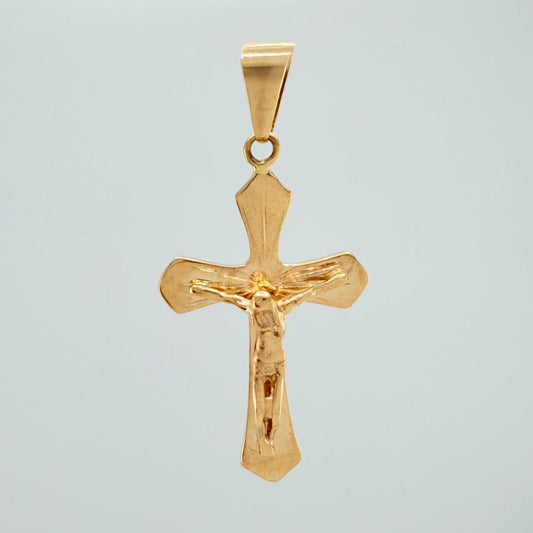 Dije Cruz Cristo 2.75gr / 1 1/2 in / Oro Amarillo 18K %