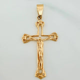 Dije Cruz Cristo 1.8gr / 1 1/2 in / Oro Amarillo 18K $