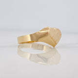 Anillo Sello Corazon 1.6g / T8 1/4 Oro Amarillo 18K