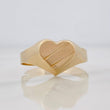 Anillo Sello Corazon 1.6g / T8 1/4 Oro Amarillo 18K