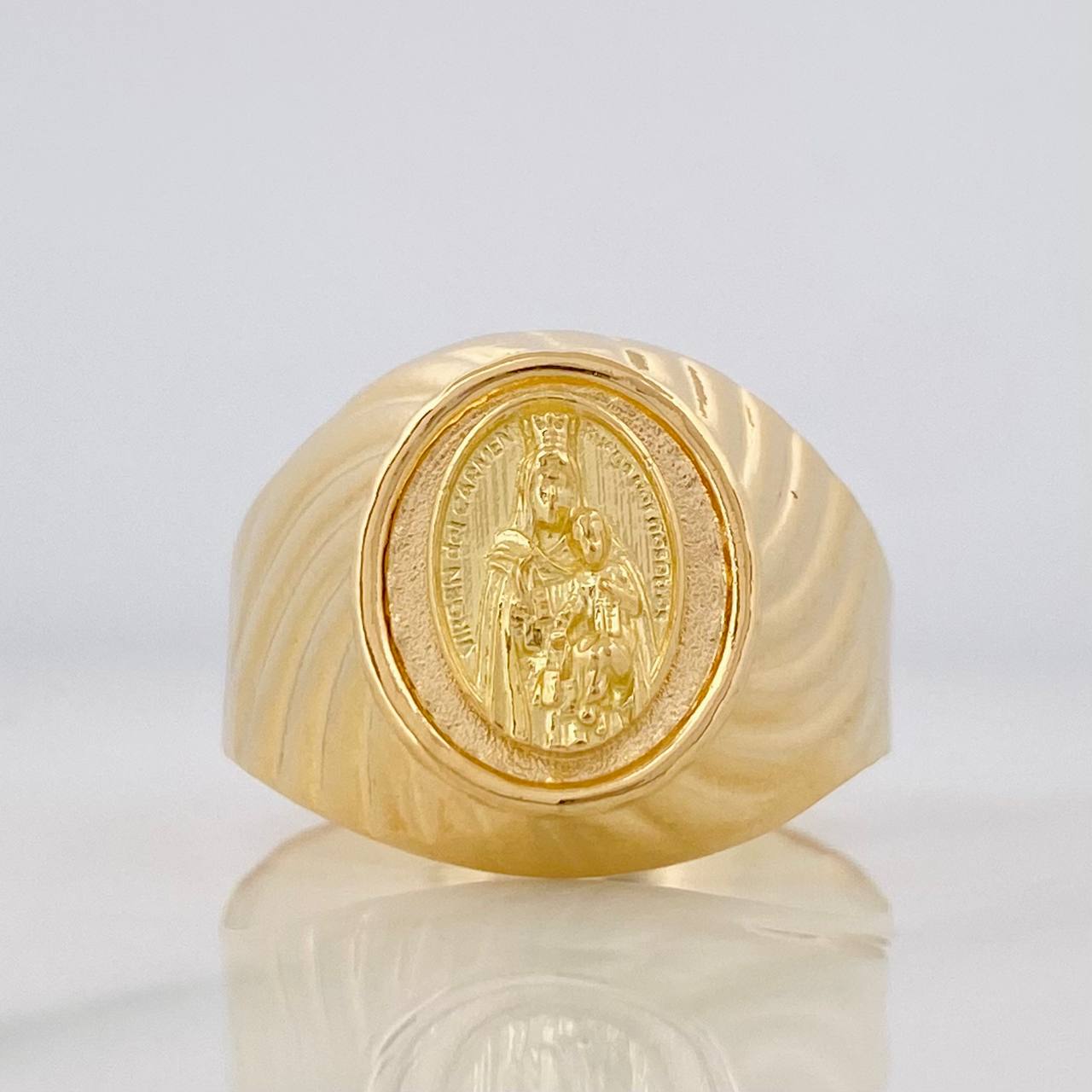 Anillo Virgen del Carmen 3.7g / T10 Oro Amarillo 18K