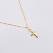 Set Singapore Chain and Plain Pendant + Cross 1.25gr / 19 3/4 in / 1mm 18K Yellow Gold *