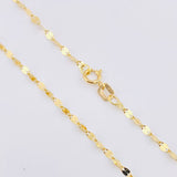 Set Cadena y Dije Flor Espejo + Ala 1.4gr / 17 3/4 in / 1.8mm Oro Amarillo 18K ©