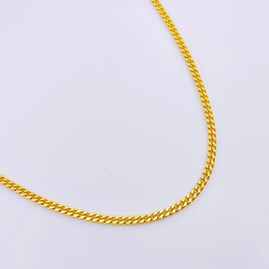 Cadena Cubana 13.2gr / 17 3/4 in / 2.8mm Oro Amarillo +1 18K *