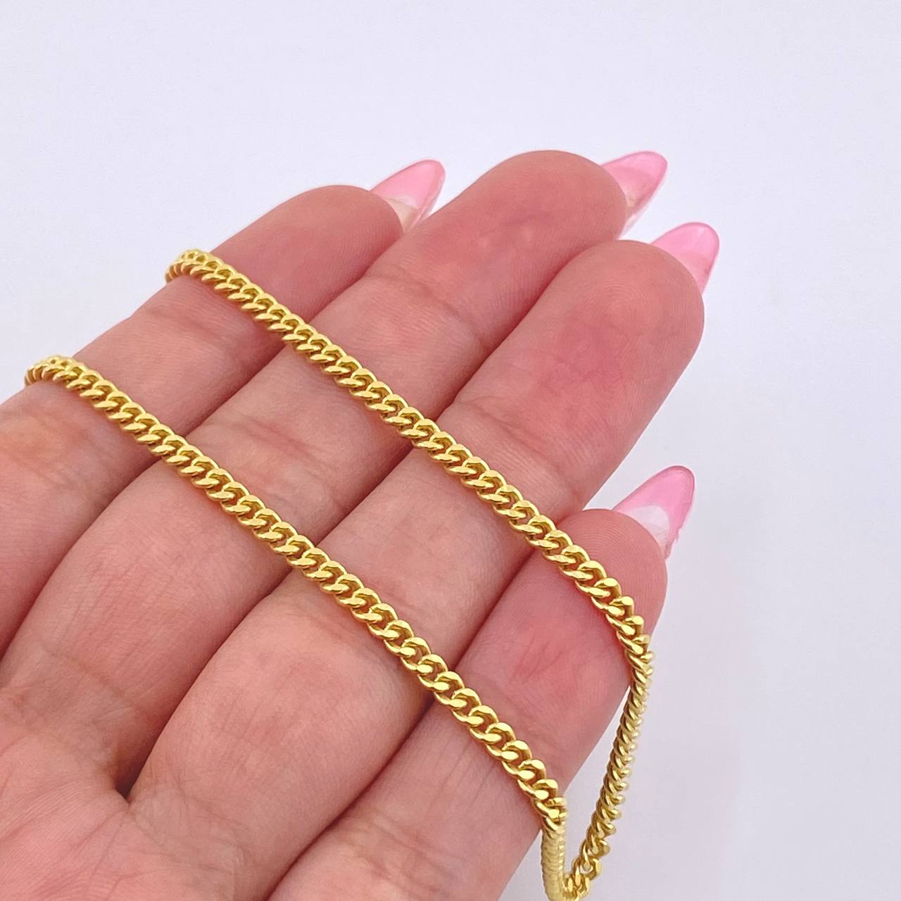 Cadena Cubana 13.2gr / 17 3/4 in / 2.8mm Oro Amarillo +1 18K *