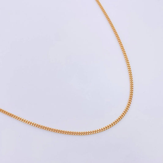 Cadena Cubana 6.05gr / 23 1/2 in / 1.7mm Oro Amarillo +1 18K *