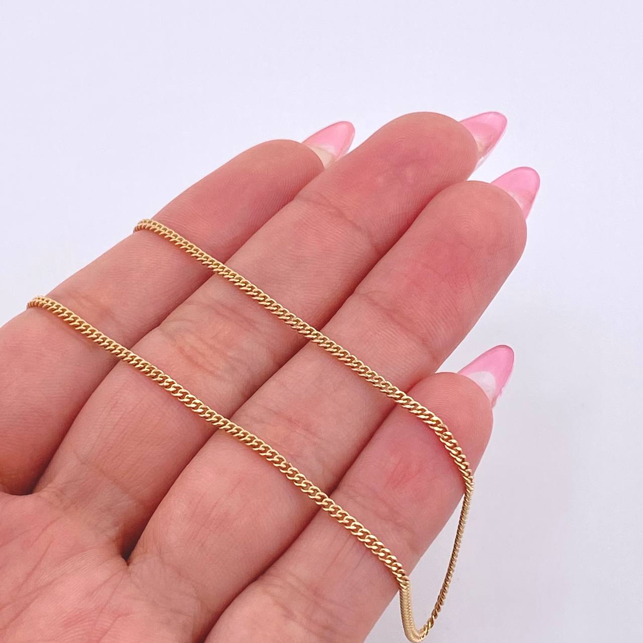 Cadena Cubana 6.05gr / 23 1/2 in / 1.7mm Oro Amarillo +1 18K *