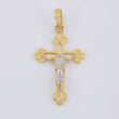 Dije Cruz silueta cristo 3.85g / 1 3/4 in Dos Oros Amarillo Blanco 18K
