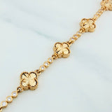 Tennis Bracelet Clover 10.35 g / 7 1/4 in / 2.6 mm Yellow Gold 18K