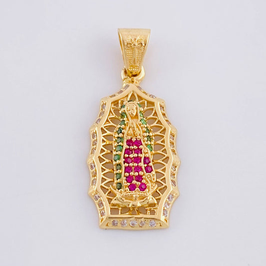 Pendant Virgin of Guadalupe 4.85g / 1 1/2 in Yellow Gold 18K