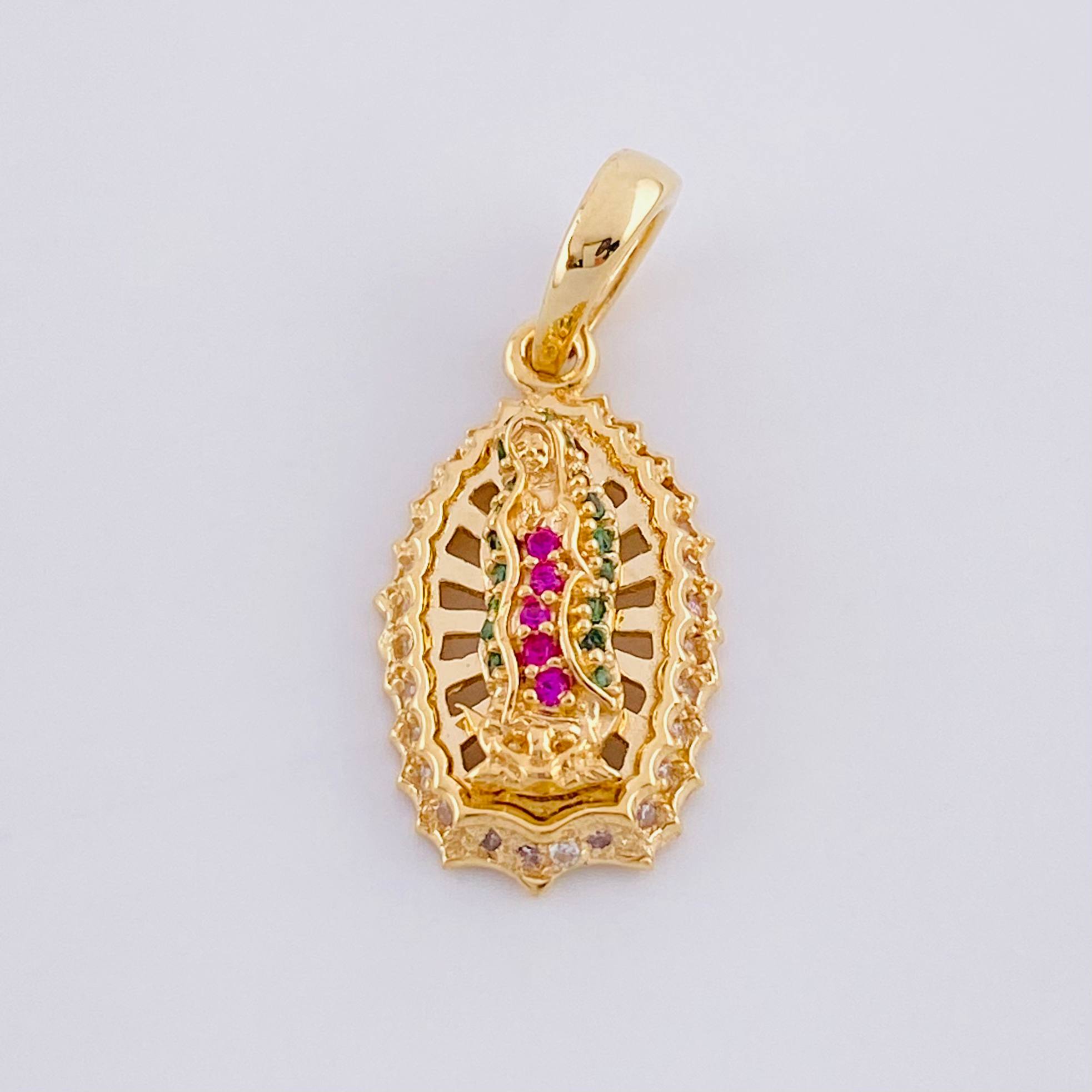 Pendant Virgin of Guadalupe 2.7g / 1 in Yellow Gold 18K