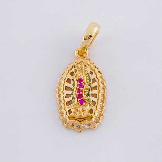 Pendant Virgin of Guadalupe 2.7g / 1 in Yellow Gold 18K