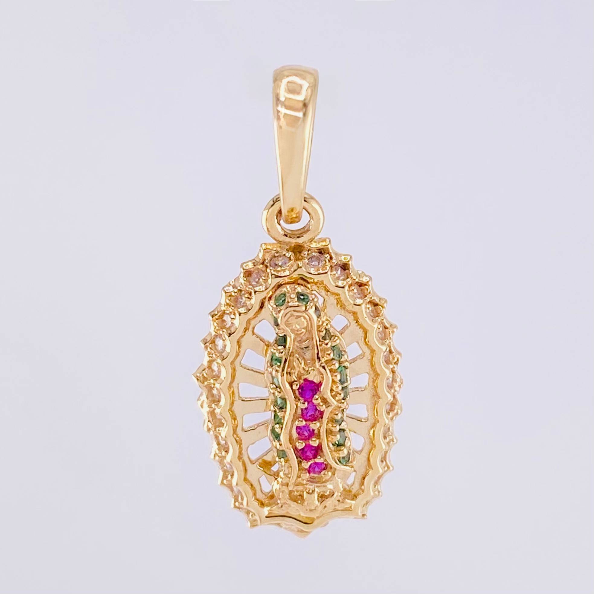 Pendant Virgin of Guadalupe 2.7g / 1 in Yellow Gold 18K