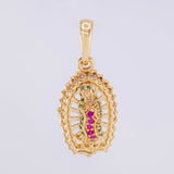 Pendant Virgin of Guadalupe 2.7g / 1 in Yellow Gold 18K