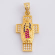 Dije Cruz Virgen de Guadalupe 3.35g / 1 1/4 in Oro Amarillo 18K