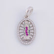 Dije Virgen de Guadalupe Ovalo Filigrana 2.2g / 1 in Oro Blanco 18K
