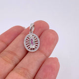 Dije Virgen de Guadalupe Ovalo Filigrana 2.2g / 1 in Oro Blanco 18K