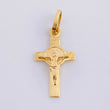 Dije Cruz Cristo San Benito 1g / 1 in Oro Amarillo 18K