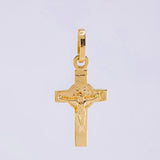 Dije Cruz Cristo San Benito 1g / 1 in Oro Amarillo 18K