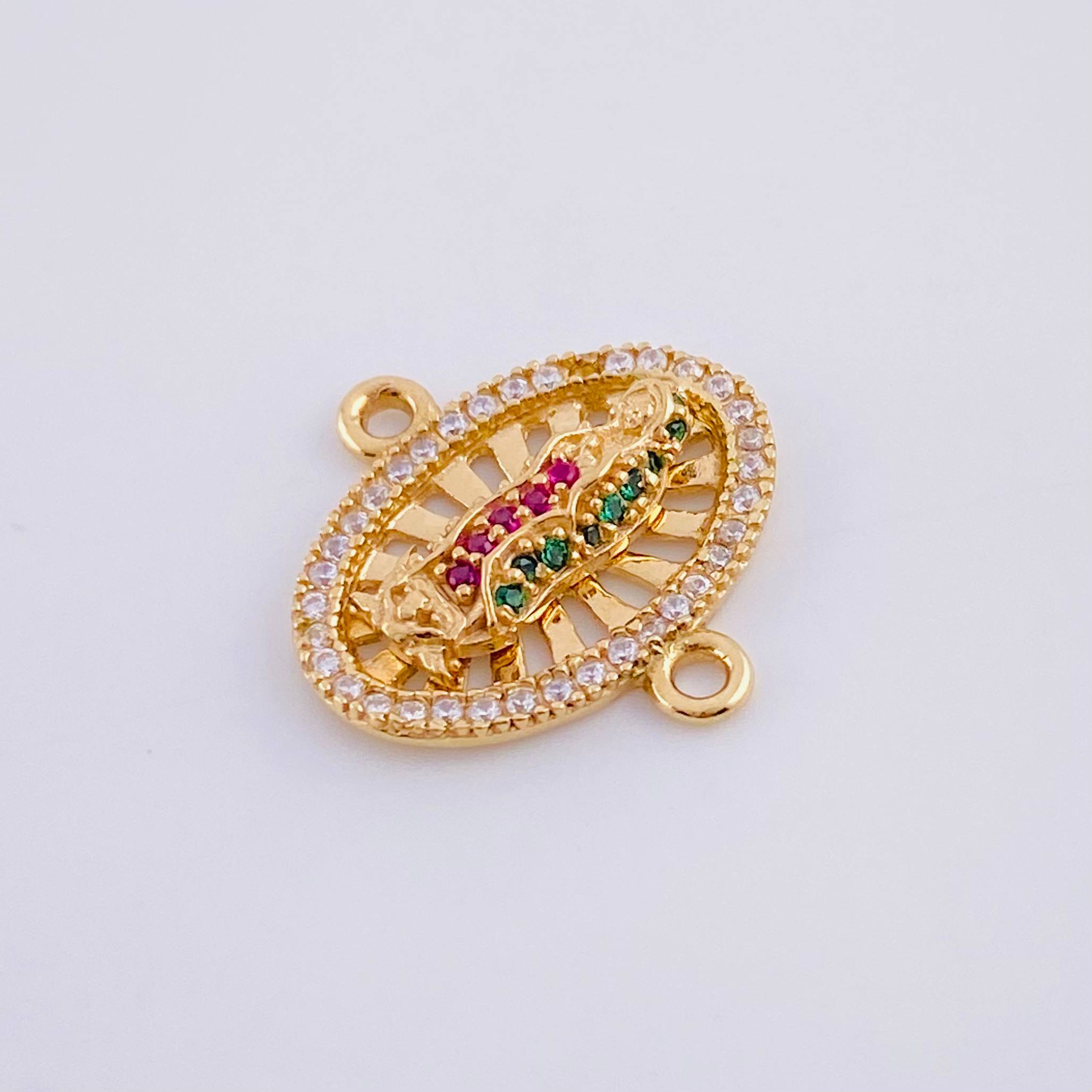 Herraje Virgen de Guadalupe 2.2g / 3/4 in Oro Amarillo 18K