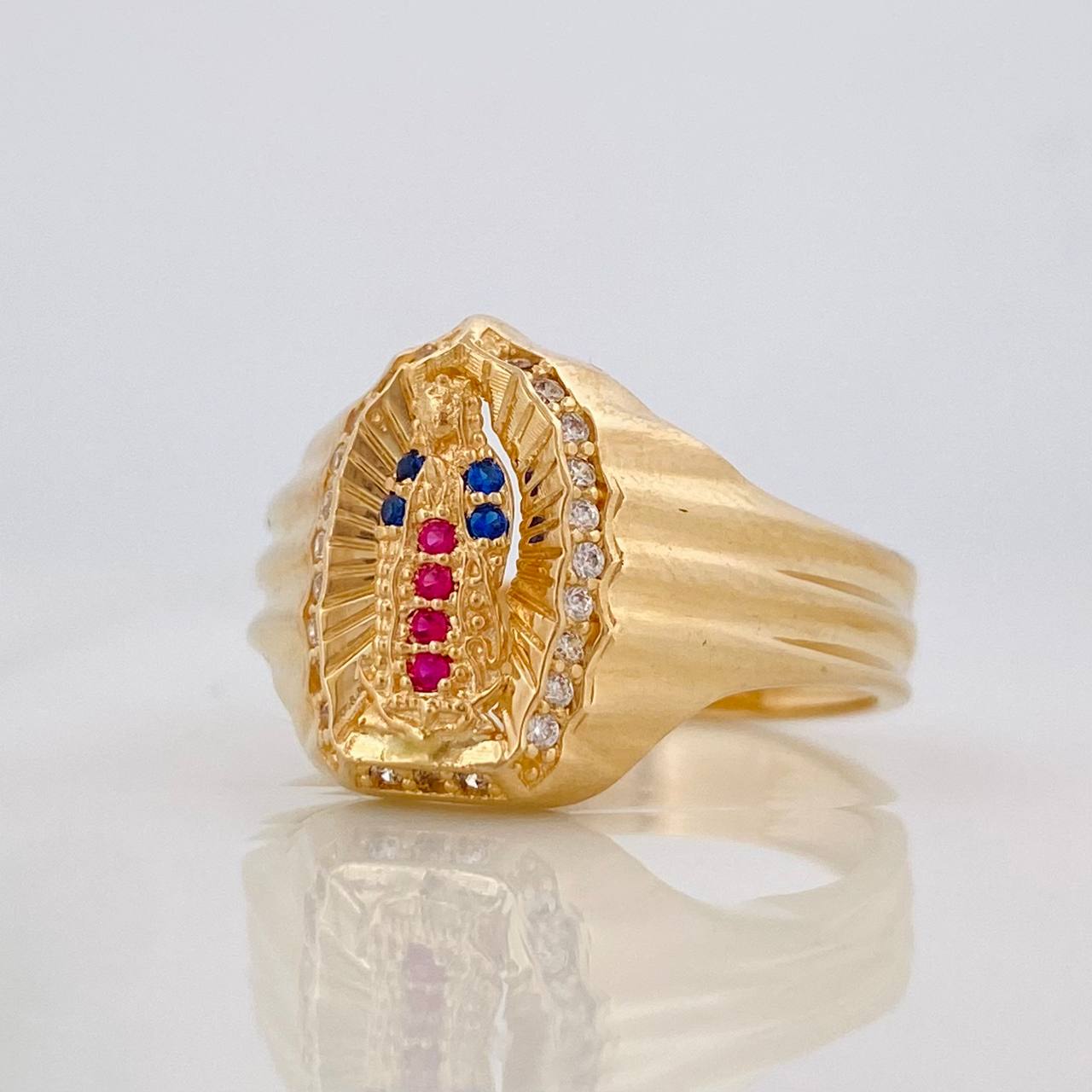 Anillo Virgen de Guadalupe 4.45g / T7 3/4 Oro Amarillo 18K